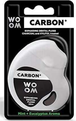 Actual product image woom Carbon+ expanding dental floss with activated carbon 30m (30 m)