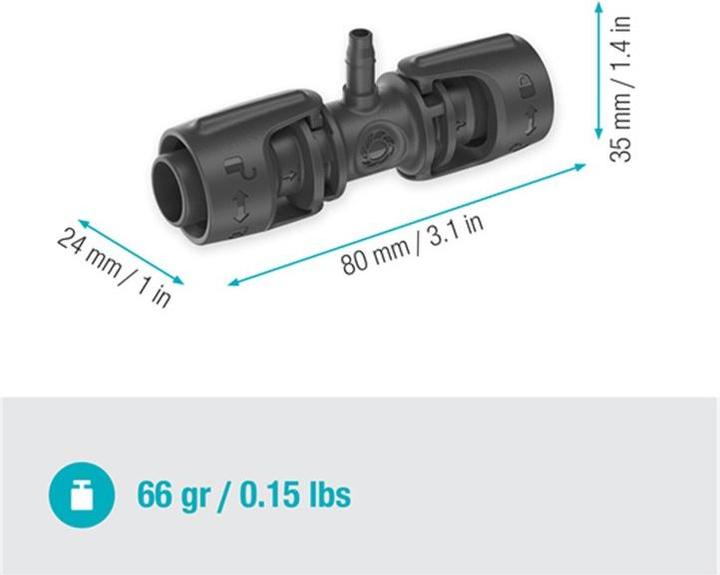 Produktbild Gardena T-Stück 13 mm – 4,6 mm (Tropfbewässerung Verbinder + Abzweiger)