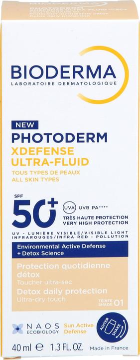 Bioderma Photoderm Xdefense Ultra Fluid SPF 50+ 40ml Shade 01 - Very Light (Sonnencreme, SPF 50+, 40 ml)