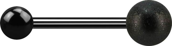 Actual product image Star Piercing Micro barbell black with ball and speckled ball (Surgical steel 316L, without brass)