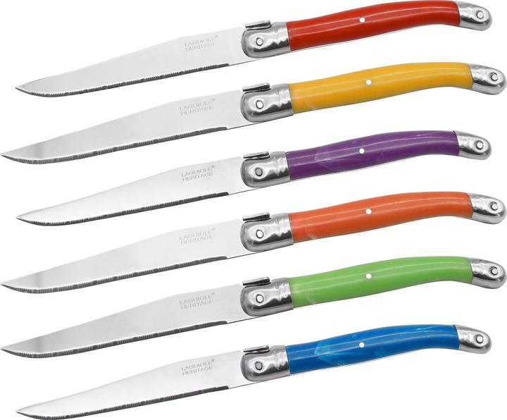 Laguiole Heritage Steackmesser Set, bunt (1 Stück, Messer)