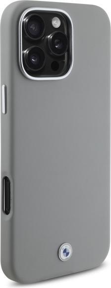 Actual product image BMW BMHMP16X23PUFWG iPhone 16 Pro Max 6.9" szary/grey hardcase Sign Full Wrapped Metal MagSafe (Apple iPhone 16 Pro Max)