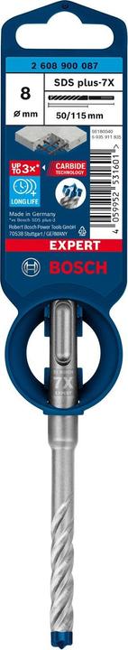 Produktbild Bosch Professional Zubehör EXPERT SDS plus-7X Hammerbohrer, 8 x 50 x 115 mm (8 Millimeter)