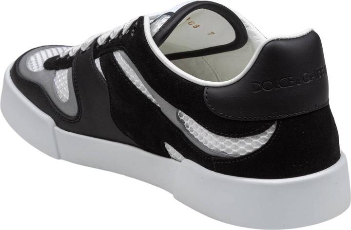 Immagine prodotto Dolce & Gabbana portofino strobel light sneakers in leather and fabric color black and white (42)
