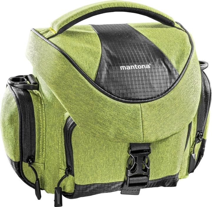 Produktbild mantona Premium Kameratasche grün (Kamera Schultertasche)