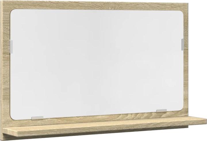 Immagine prodotto VidaXL Badspiegel Wandspiegel Badezimmerspiegel Spiegel mit Ablage Sonoma-Eiche (60 x 37 cm)