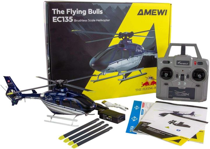 Image du produit Amewi The Flying Bulls EC135 hélicoptère brushless 4 canaux 6G RTF petit