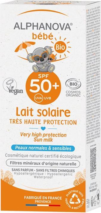 Actual product image Alphanova BB Sun Milk Organic SPF50+ Milk (Suntan lotion, SPF 50+, 50 ml, 50 g)