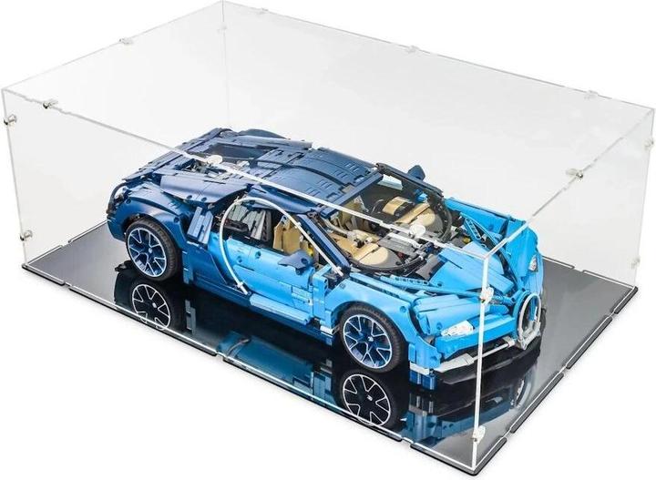 Actual product image iDisplayit Acrylic display XL for LEGO® 42083 Bugatti Chiron (With black base)