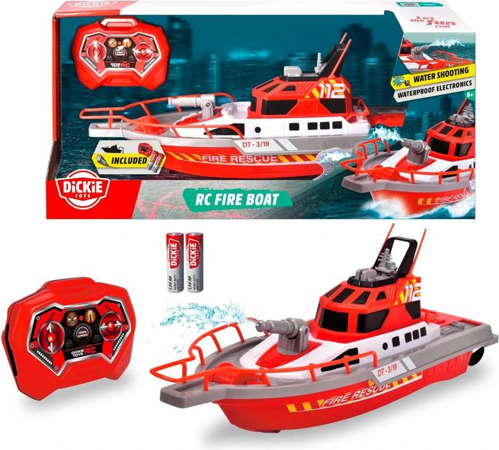 Actual product image Dickie RC steerable fire boat