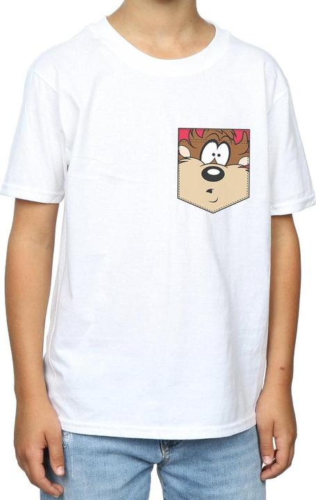 Image du produit Looney Tunes - T-shirt TASMANIAN DEVIL FACE FAUX POCKET - Garçon (152, 158)
