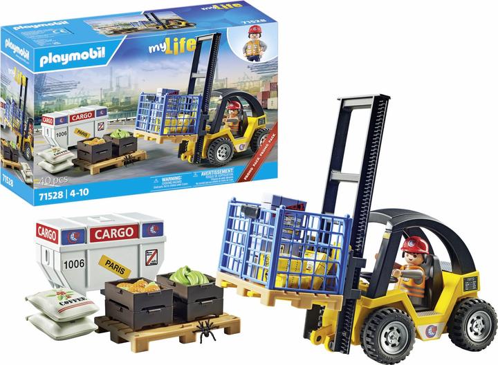 Image du produit Playmobil 71528 Chariot élévateur avec cargaison (71528, Playmobil Ma vie)
