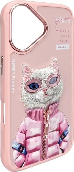 Nimmy case iPhone 16 6.1" pink Cool&Cute 2.0 Cat (Apple iPhone 16)
