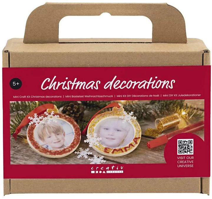Creativ Company Bastelset Weihnachtskugeln Bilderrahmen Foto
