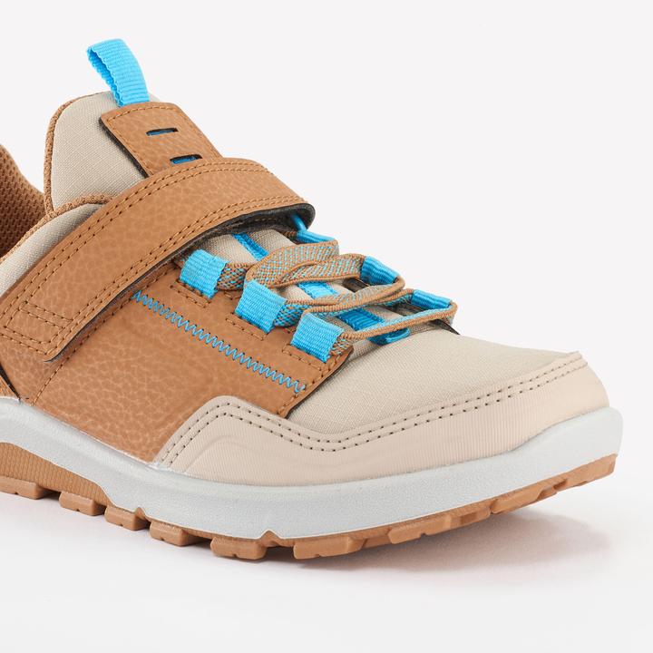 Produktbild Quechua Wanderschuhe Kinder Gr. 28–34 niedrig Klettverschluss Wandern - NH500 braun/blau (28)