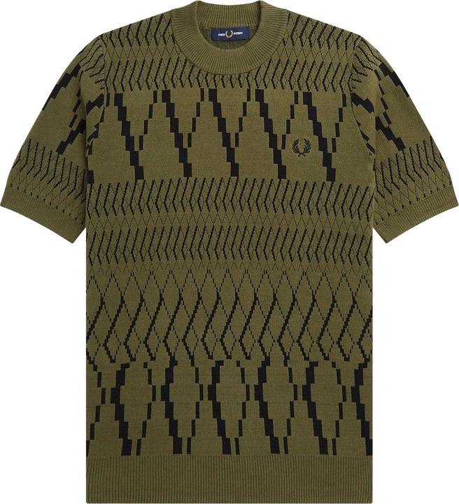 Immagine prodotto Fred Perry Maglietta Motivo a rombi Con Pannelli Uomo (M)