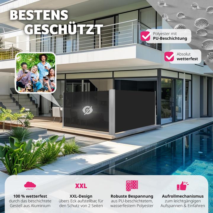 Produktbild tectake Doppel Seitenmarkise (6 m)