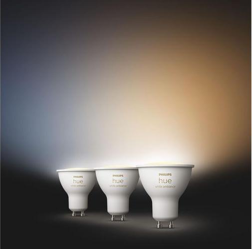 Actual product image Philips Hue White Ambiance (GU10, 4.20 W, 350 lm, 3 x, E)