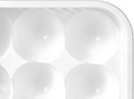 Kinvara coquetier plastique 15 trous blanc transparent