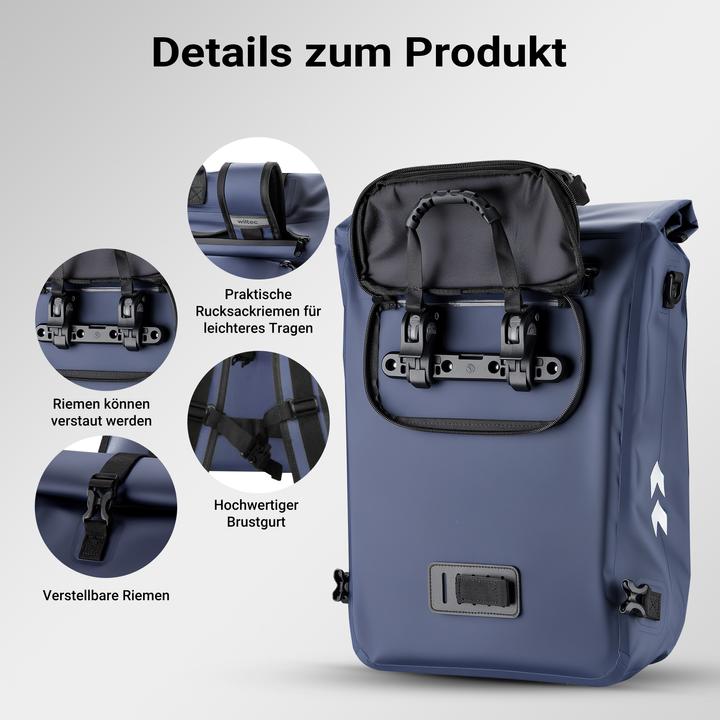 Produktbild Wiltec Gepäckträgertasche (25 l, Gepäckträgertasche)