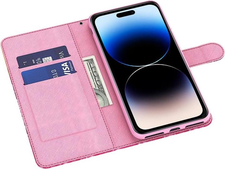 Produktbild Cover-Discount iPhone 15 Plus - Etui Glitzer Effekt Baum rosa (Apple iPhone 15 Plus)