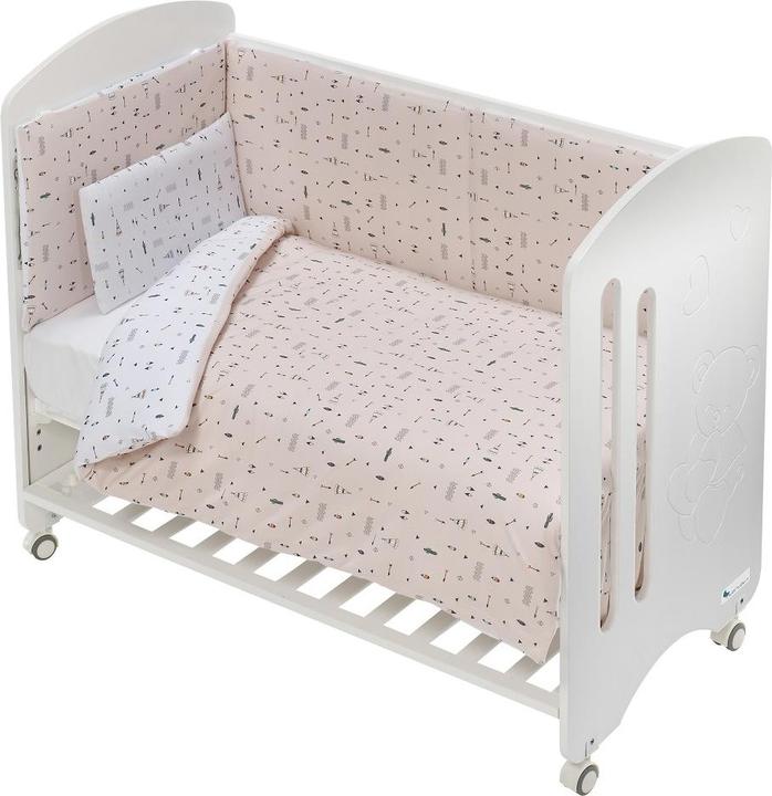Image du produit Interbaby SET 3 PIECES. POUR GRAND LIT ENFANT 70X140 : COUETTE+NID+OREILLER - JERSEY - ROSE (70 x 140 cm)
