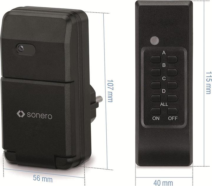 Produktbild Sonero Funksteckdosen-Set S-RCS303, Outdoor