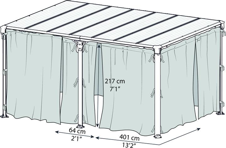 Immagine prodotto Palram Tende per Milano 3 x 4.3 (465 cm, 217 cm)