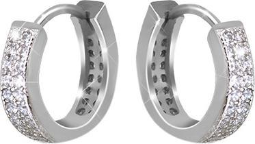 Produktbild Beneto Silver earrings with zircons AGUC1557 (L)