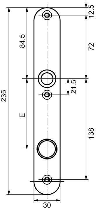 Produktbild Glutz Aussentürschilder easyfix 5345-30 extra schmal (Türschildgarnitur)