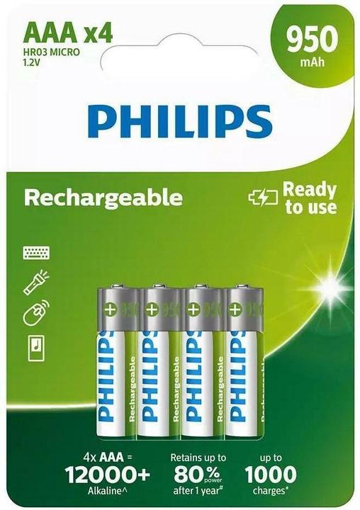 Philips Rechargeable AAA (4 Stk., AAA, 950 mAh)