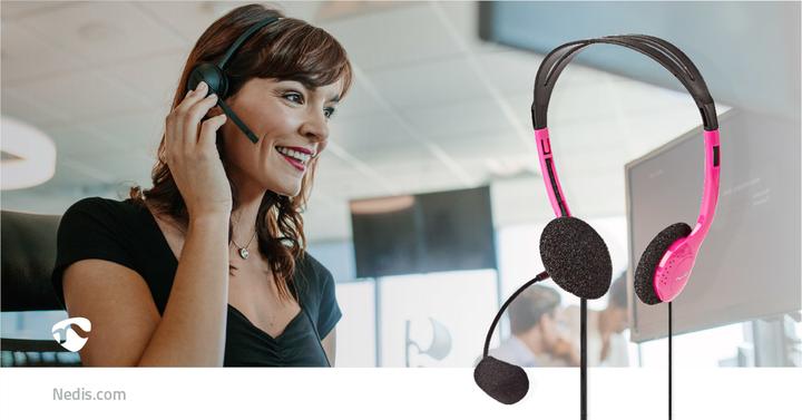 Actual product image Nedis Headphones for PC Headband 2 Plug 3.5 mm (Cable)