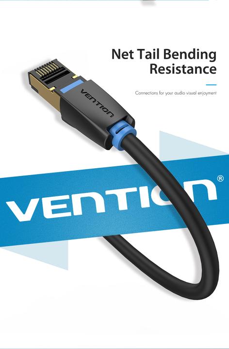 Actual product image Vention Category 8 SFTP Network Cable IKABK 8m Black (S/FTP, CAT8.1, 8 m)