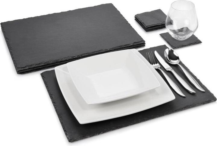 Immagine prodotto Sänger Geschirr Set di piatti in ardesia per la cena (4 x, 40 x 30 cm)