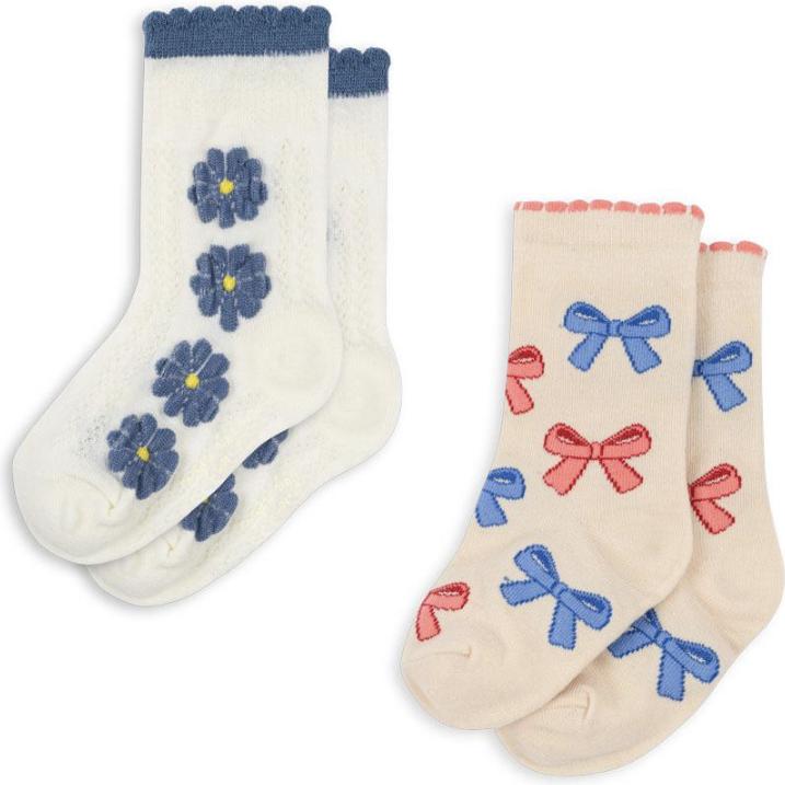 Konges Slojd 2Pack Socken Jaquard Bow Mix