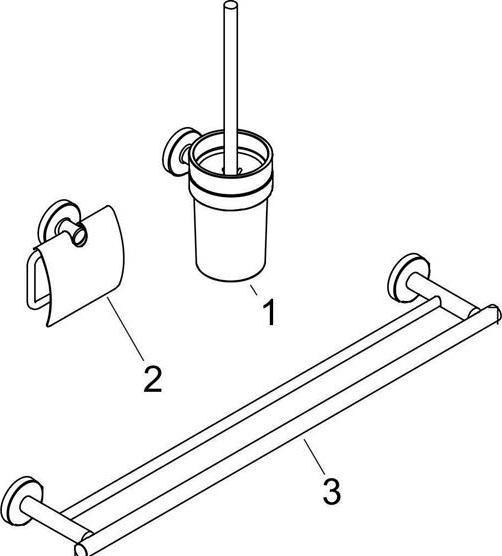 Immagine prodotto hansgrohe HG Set di accessori per il bagno LOGIS UNIVERSAL 3 pezzi cromo