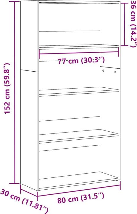 Actual product image VidaXL Banning (30 x 80 x 152 cm)