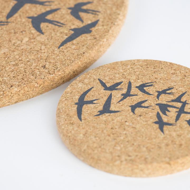 Actual product image Liga Glass coaster CORK SWALLOWS (100 x, Glass coaster)