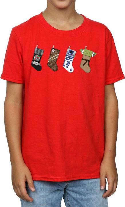 Actual product image Star Wars Boys Christmas Stockings T-Shirt (128)