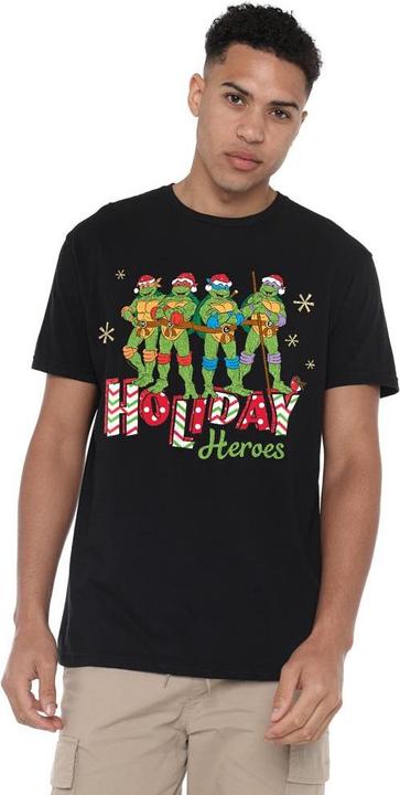 Actual product image Teenage Mutant NT Mens Holiday Heroes Christmas T-Shirt (XXL)