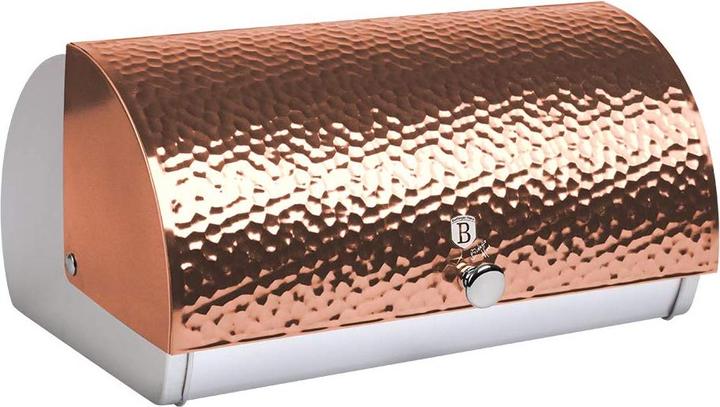 Actual product image BerlingerHaus Metallic Line Rose Gold Colours Stainless Steel Edition Bread Box