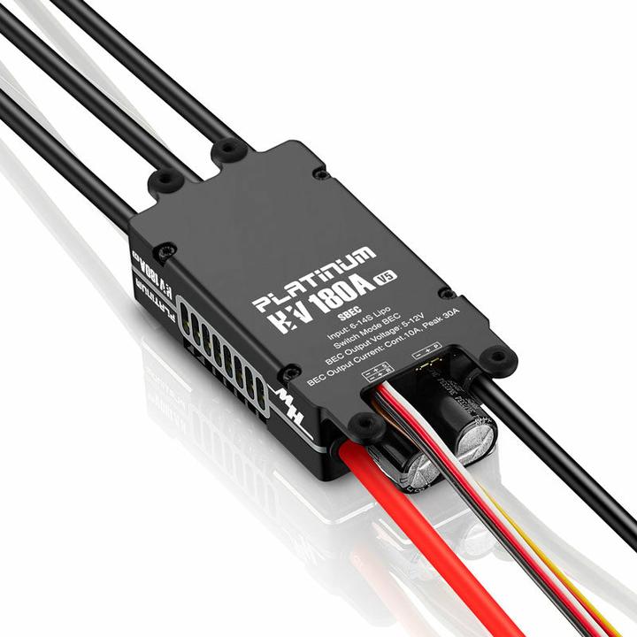 Immagine prodotto Hobbywing Regolatore HV Platinum Pro 180A V5 6-14s, 10 A BEC