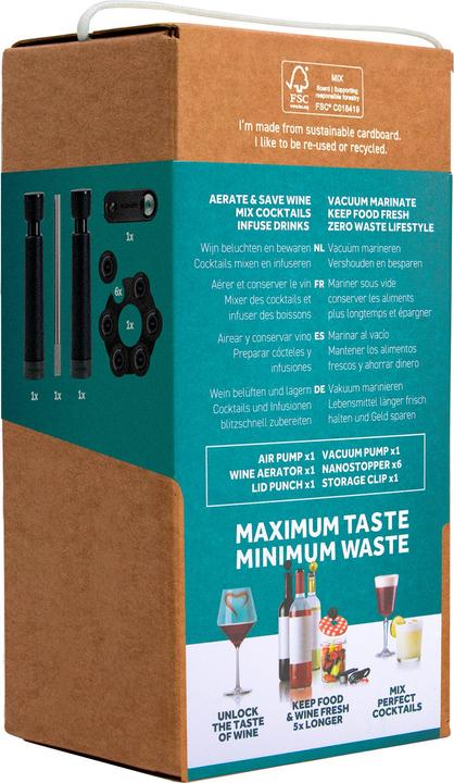 Immagine prodotto Airtender Pompa ad aria sottovuoto per alimenti e vino (Pompa per il vino)