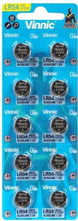 Produktbild Vinnic IEC LR54 (10 Stk., AG10, 83 mAh)