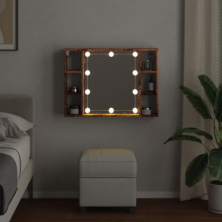 Immagine prodotto VidaXL Armadio a specchio con ottica a luce LED (76 x 15 x 55 cm)