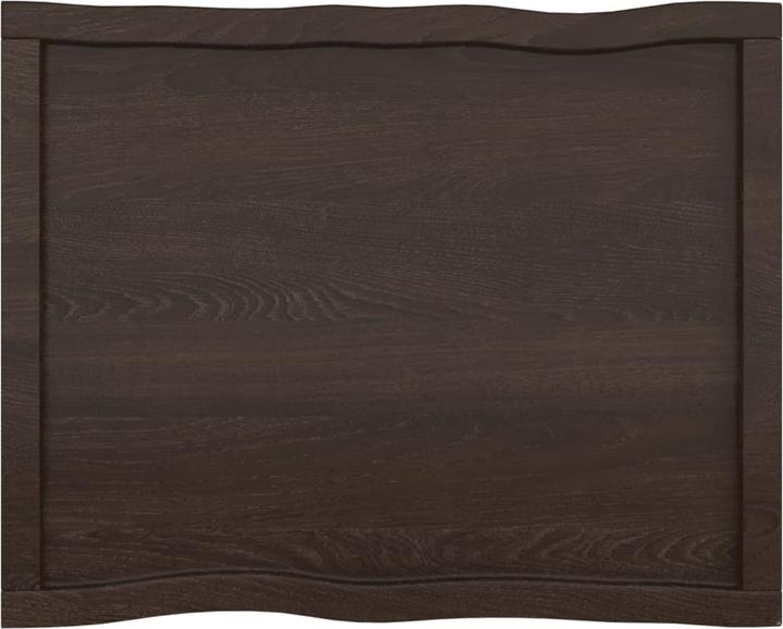 Image du produit VidaXL Tischplatte 80x60x4 cm Massivholz Eiche Behandelt (80 x 60 x 4 cm)