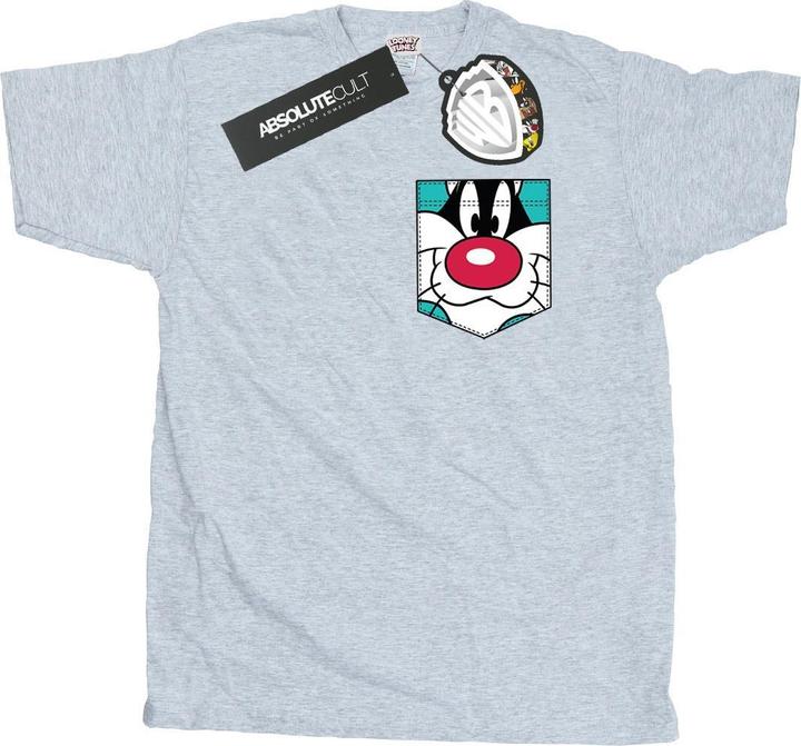 Produktbild Looney Tunes Sylvester Face Faux Pocket TShirt (S)
