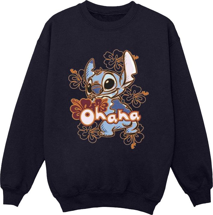 Produktbild Disney Lilo And Stitch Ohana Orange Hibiscus Sweatshirt (XL)