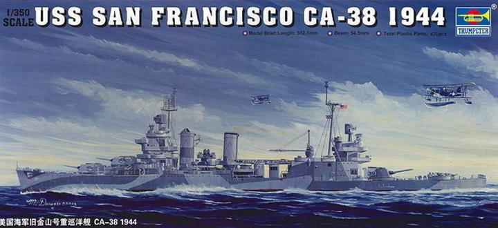Actual product image Trumpeter USS San Francisco CA-38