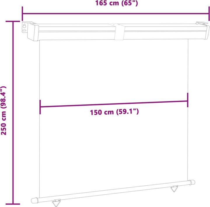 Image du produit VidaXL Auvent latéral (1.60 m)